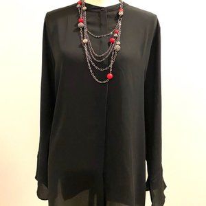 Black Ann Taylor button-down blouse
